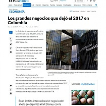 Los grandes negocios que dej el 2017 en Colombia